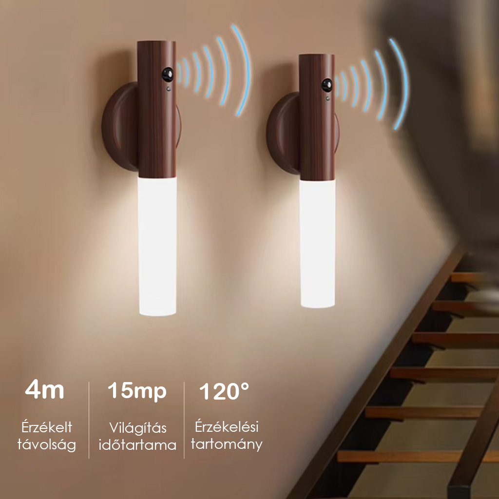 mozgásérzékelő funkcióval ellátott LED lámpa